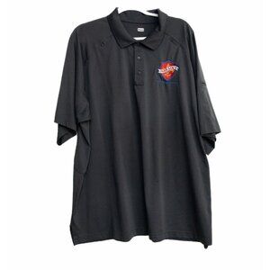 Cornerstone Mens Dark Gray Polyester Polo Shirt Logo Collared Short Sleeve 3XL